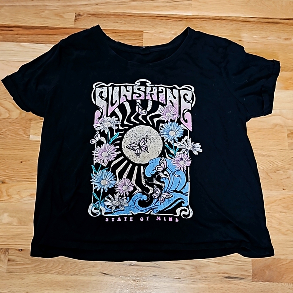 Black Graphic Tee Size 2X